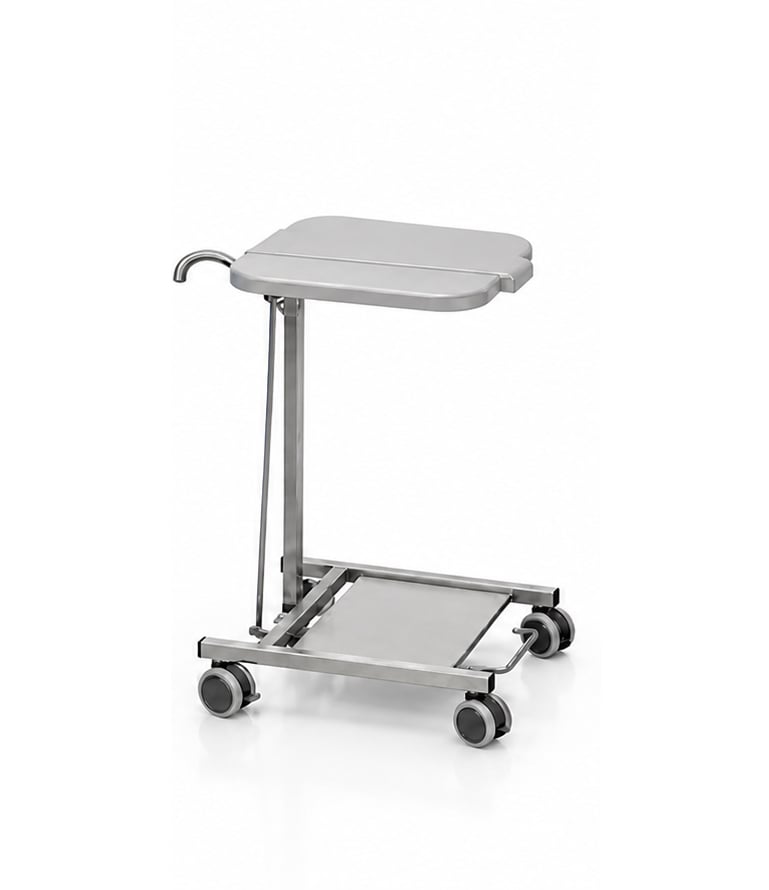 Laundry and waste trolley, single with foot pedal_542 172